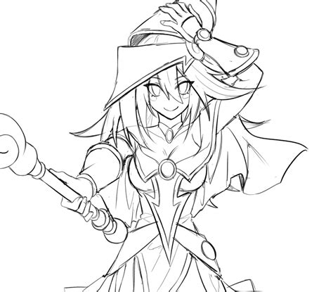 Yugioh Coloring Pages Dark Magician Girl Coloring Pages