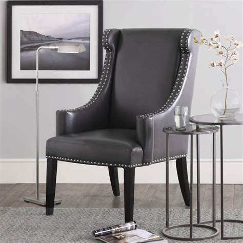 The chair has been designed for thigh circulation, back support and other comfort functions. Leather Vintage Office Chair Wing Back Vintage Accent Nail ...
