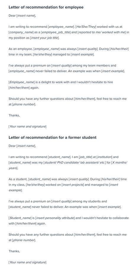 Letter Of Recommendation Template Sample Ready To Use Core Magazine
