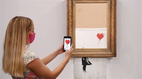 Partially Shredded Banksy Back Under The Hammer At Sotheby S Bbc News