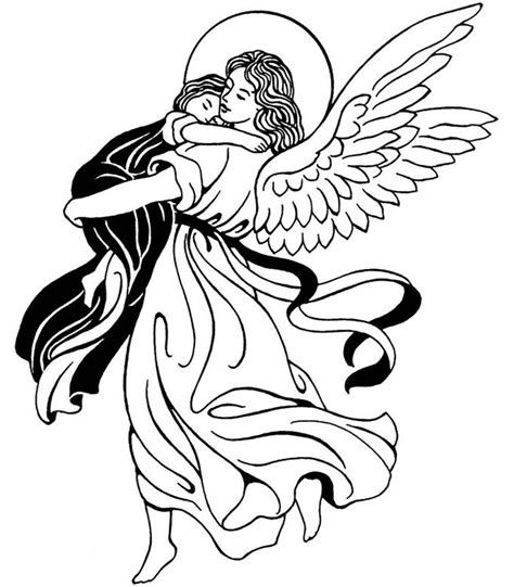 Guardian Angel Tattoo Drawing Free Download On Clipartmag
