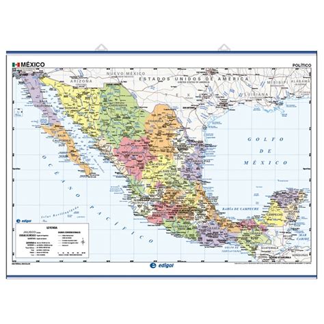 Mapa Mural De México Físico Político