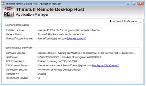 If i use the older remote desktop connection product version 10.0.1904.423, it connects okay. Remote Desktop Host - Thinstuff