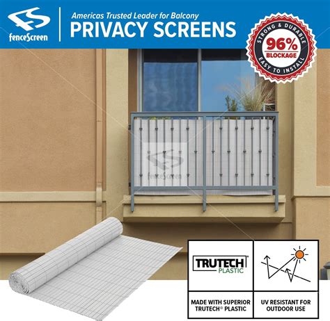 Fenpro Balcony Privacy Screen Pvc Slat Roll For Apartment Balcony