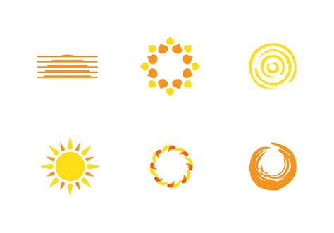 Sun Logo Set 358739 Download Free Vectors Clipart