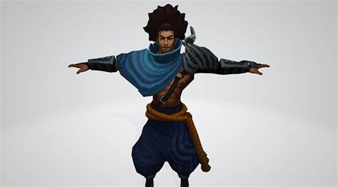 Yasuo Animated Character In Outfit 3d Model Animated Rigged Cgtrader