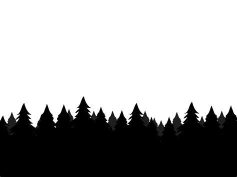 A Black Silhouette Of Trees With A White Background Black Forest Tree
