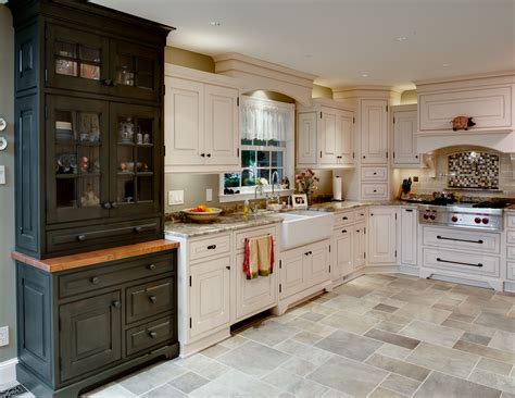 A designated storage spot for your appliances. Traditional kitchen- custom hutch, apron sink, corner ...