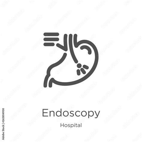 Endoscopy Icon Vector From Hospital Collection Thin Line Endoscopy