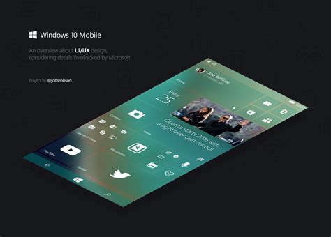 Windows 10 Mobile Thinking About Details On Behance