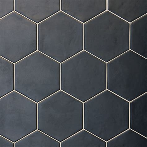 Hexagon bathroom tiles have taken the design world by storm. Hexagon Studio Black 17.5 cm x 20 cm - Industrial Tiles ...