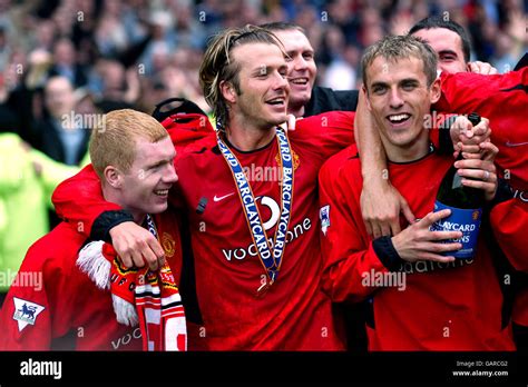 Scholes Beckham Celebrate Hi Res Stock Photography And Images Alamy