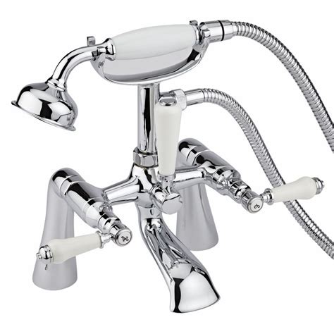 Milano Traditional Lever Bath Shower Mixer Deck Or Wall Mounted Tap