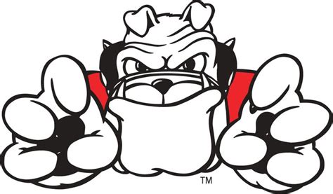 Football Bulldog Drawing Georgia Bulldogs Mascot Logo Ncaa Division