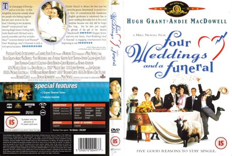Four Weddings And A Funeral 1994 R2 Movie Dvd Cd Label Dvd Cover