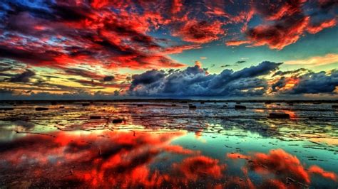 Colourful Clouds Reflection 4k Hd Wallpapers Hd Wallpapers Id 31066