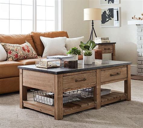 10 blanket storage ideas for your home Parker Reclaimed Wood Coffee Table | Pottery Barn AU