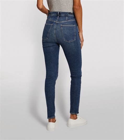 Citizens Of Humanity Navy Chrissy High Rise Skinny Jeans Harrods Uk
