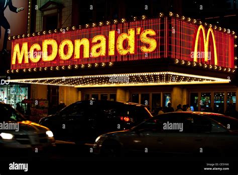 Mcdonalds Restaurant Times Square New York City Usa Stock Photo Alamy