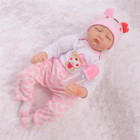 55cm Handmade Soft Silicone Realistic Cute Reborn Baby Doll For Kids
