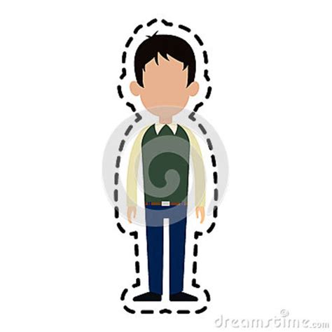 Faceless Man Cartoon Icon Image Stock Illustration Illustration Of Confident Handsome 88654943