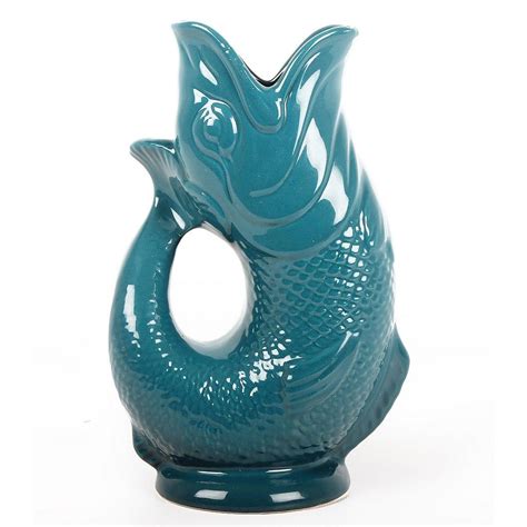 Frankie Fish Vase Audenza South Beach Art Deco Teal Vase Fish Home