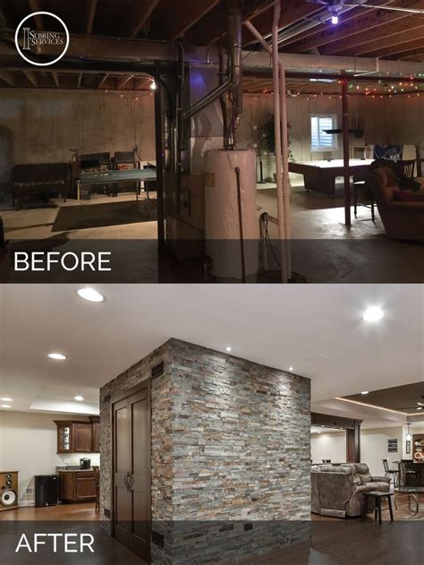 Pin On Before And After Finished Basement Projects