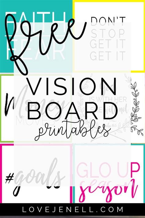 Free Vision Board Printables How To Create A Vision Board Vision