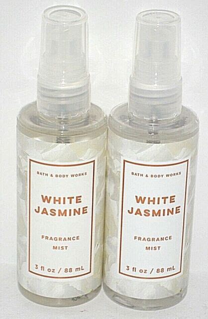 2 Bath And Body Works White Jasmine Fragrance Mist Body Spray Travel Mini