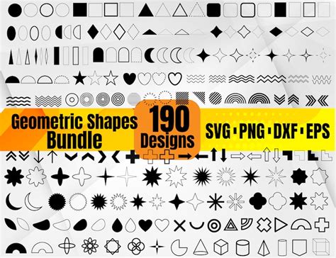 High Quality Geometric Shapes Svg Bundle Basic Shape Svg Basic Shape