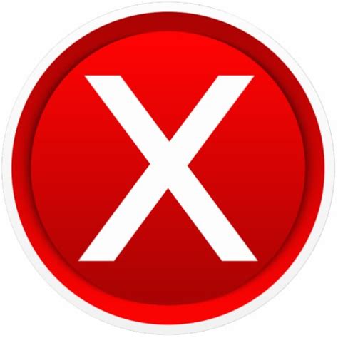 Red X No Incorrect Symbol Photo Cutouts Zazzle