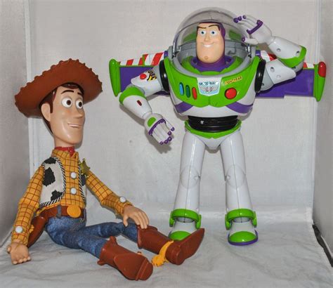Disney Pixar Toy Story Interactive Buddies Talking Buzz Lightyear And Woody Figures