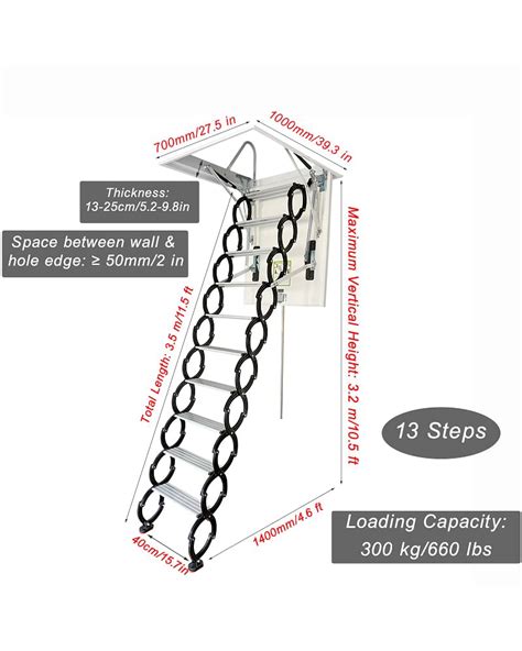 Buy Intsupermai Folding Ladder Loft Stairs Ceiling Mounted Attic Ladder