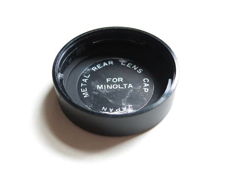 Minolta Black Metal Rear Lens Cap For Md Mc Sr Mount Film Etsy