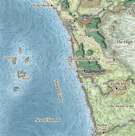 Updated Map Of The Sword Coast 5e Rdndnext