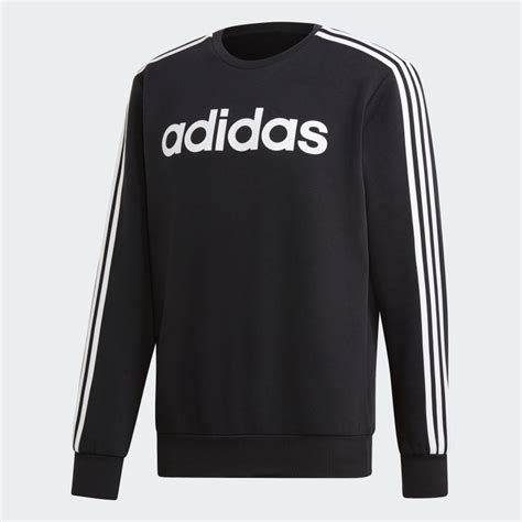 Adidas Essentials Stripes Sweatshirt Black Adidas Uk