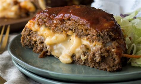 Add the bay leaf and tomatoes and simmer over low heat for 20 minutes; Macaroni and Cheese Stuffed Meatloaf on BakeSpace.com