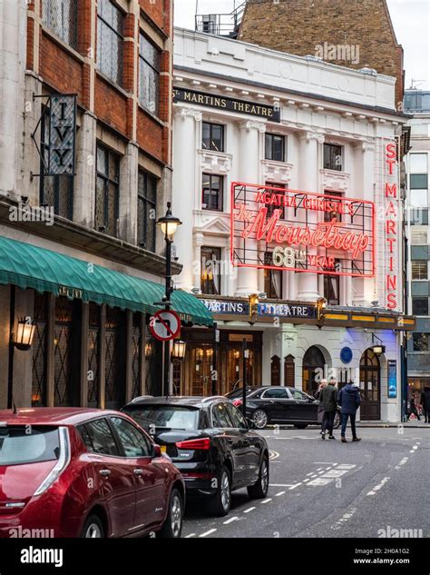 Londons West End Theatre District With The Mousetrap In Production