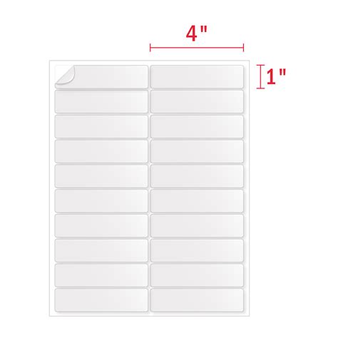 1 X 4 Mailing Labels 20 Labels Per Sheet Enko Products