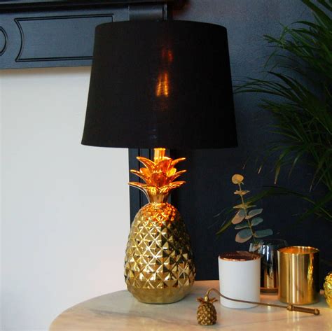Your bedroom should be a haven of peace and tranquillity where you can retreat to read, relax and get a. Gold Table Pineapple Lamp Bedside in 2020 | Moroccan table ...