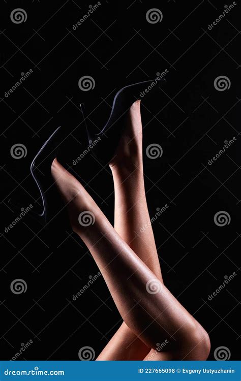 jambes femelles en talons hauts chaussures silhouette photo stock image du talons pattes