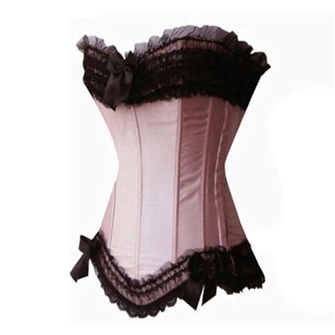 corset women s corsets halloween going out club black white pink overbust corset hook and eye
