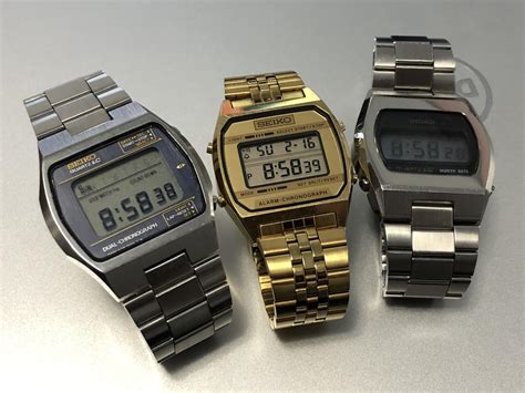 [wts] 3 vintage seiko digital watches 0138 5000 a904 5199 0439 4009 and 18mm barton khaki