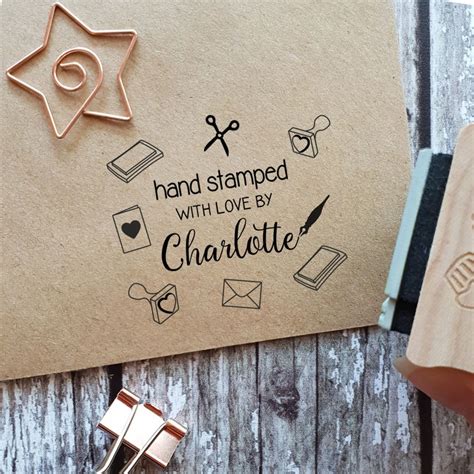 Personalised Hand Stamped By Rubber Stamp