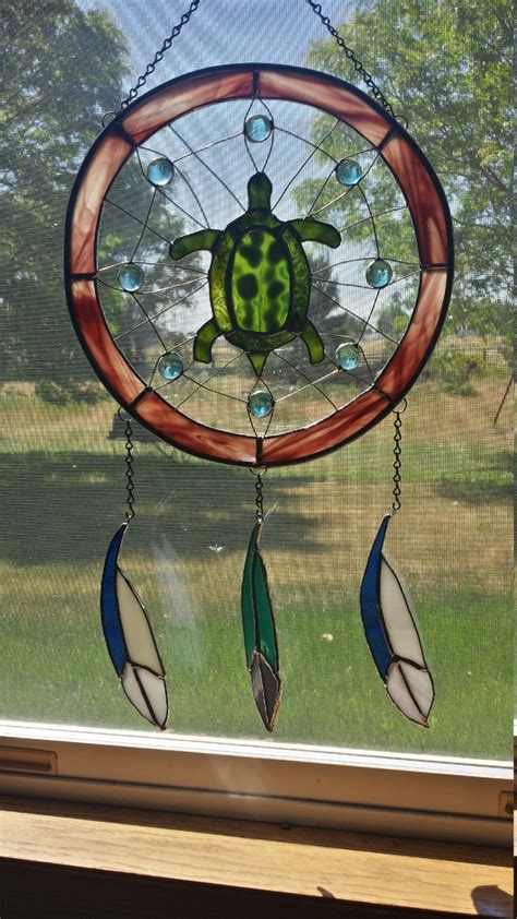 Stained Glass Dream Catcher By Customglassworx On Etsy