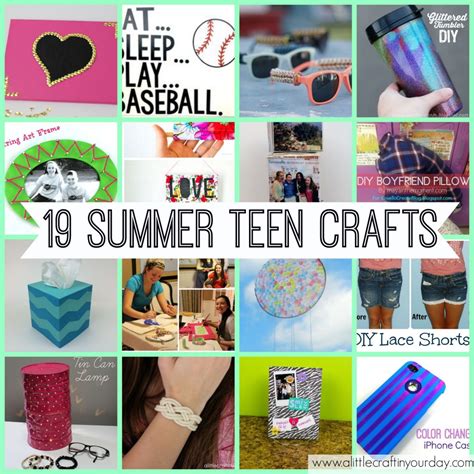 Teens also love to decorate their rooms, so most of these arts and crafts are things you could hang on your wall or prop op on a shelf. 19 Teen Crafts for Summer - A Little Craft In Your Day