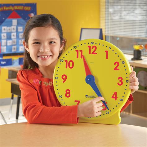 Big Time Geared 12 Hour Teacher Demonstration Clock By Learning Resources Ler2094 Primary Ict