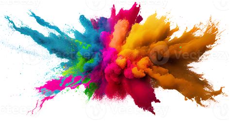 Colorful Paint Splashes Png Colored Powder Explosion Mix Rainbow