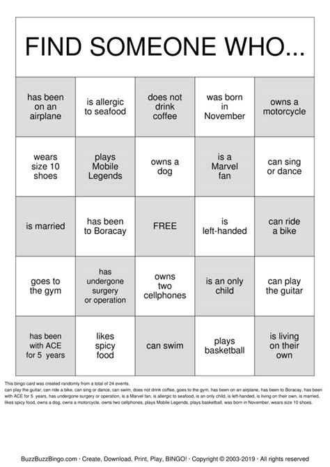 Human Bingo International Edition Bingo Cards To Download Print And