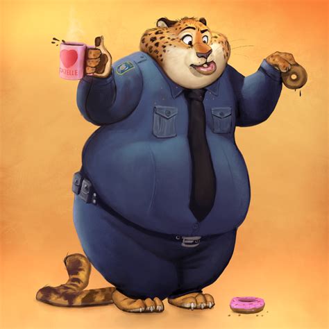 When Youre Hands Are Full Clawhauser Fanart Zootopia